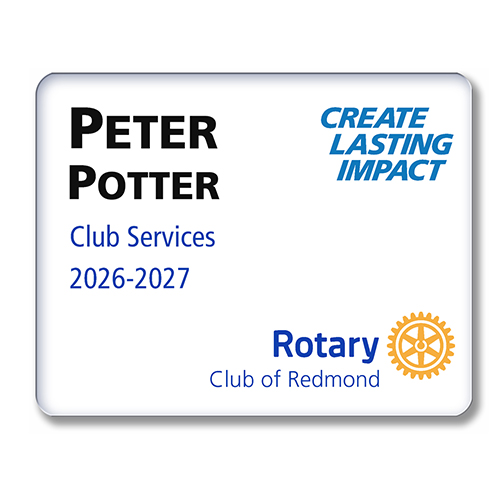 2026-2027 Message Large Acrylic Badge - 3-1/2